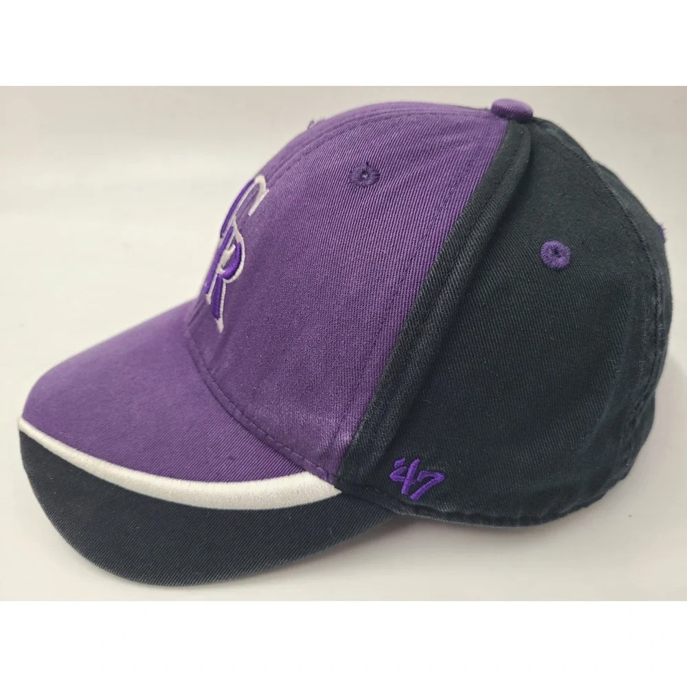 Kids Colorado Rockies 47 Brand Adjustable Hat Cap Cotton Boys‎ MLB Purple Black